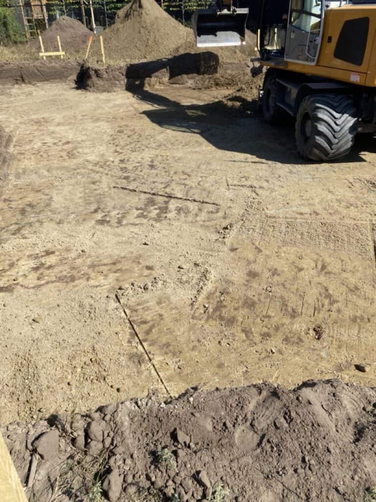 ze zijn bijna klaar met het grond werk