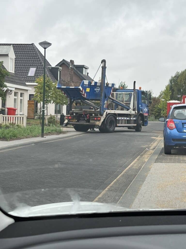 Container voor het bouwafval